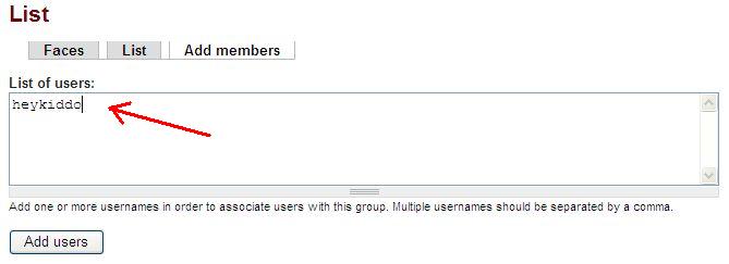 Add members to group form