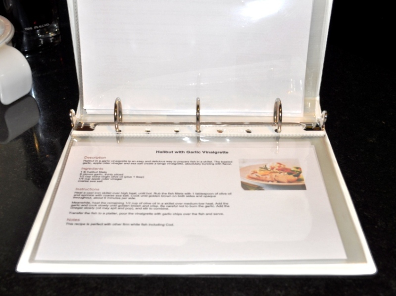 Keep your recipe index cards stored in a convenient binder