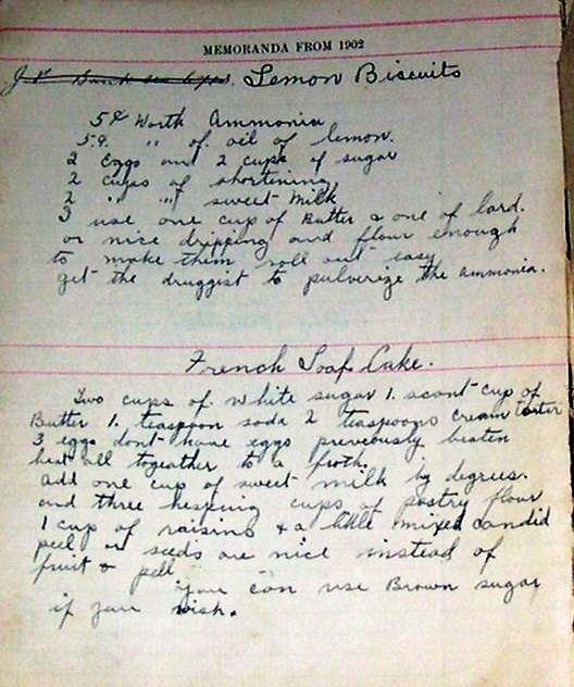 an old fashioned recipe journal from 1902