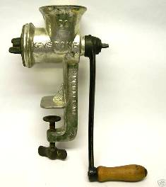 old fashioned keystone meat grinder